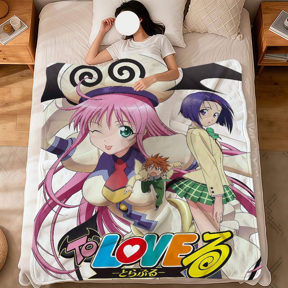 anime cute girl Momo Velia d-Deviluke to love ru soft warm plush blanket dormitory sofa living room hogar bedroom gift nap home