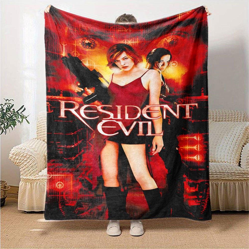 1pc Resident Evil 12 Blanket Soft Warm Throw for Home, Office, Travel All Season Cozy Bedding Gift, Office Cozy Accessor