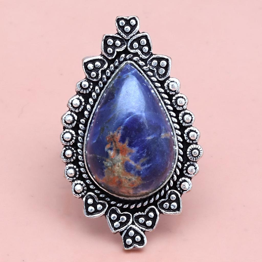 Sodalite Gemstone Handmade Silver Jewelry  "8"