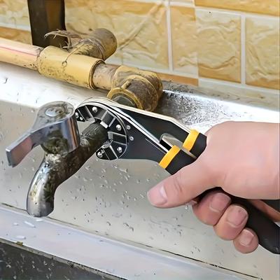 14-In-1 Multi-Purpose Wrench Adjustable Spanner High Carbon Steel Sawtooth Design Tight Bite No Assembly Required For DIY Repair