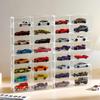 DIFEIUKI 1:64 Tomica Miniature Car Case, 8-Segment, Set of 3, Acrylic Collection Case, Dustproof, Scratch-Resistant, Stain-Resistant, Stackable,