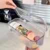 Home storage Makeup Bathroom Storage Multifunctional Cosmetic Egg Holder Box with Dustproof Lid -Makeup Brush Lipstick