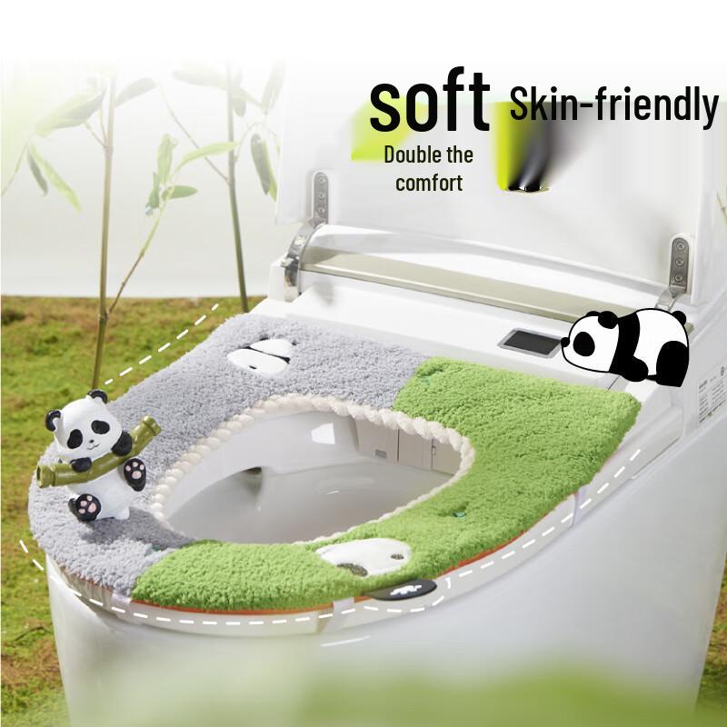 

Panda Winter Warm Velvet Toilet Seat Covers (4-Pack)