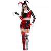 Halloween Circus Funny Sexy Clown Costume Anime Harry Quinn Staging Suit