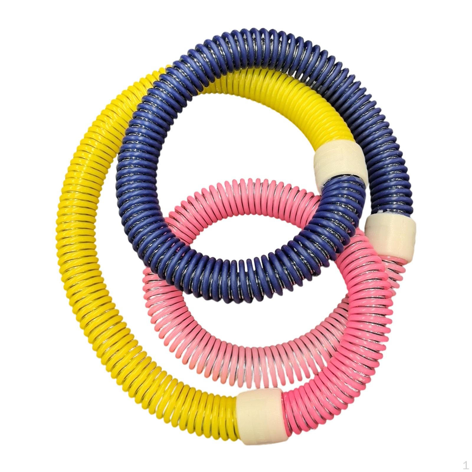 

Утяжеленный пружинный обруч, вариант для фитнеса в помещении и на открытом воздухе Pink violet yellow