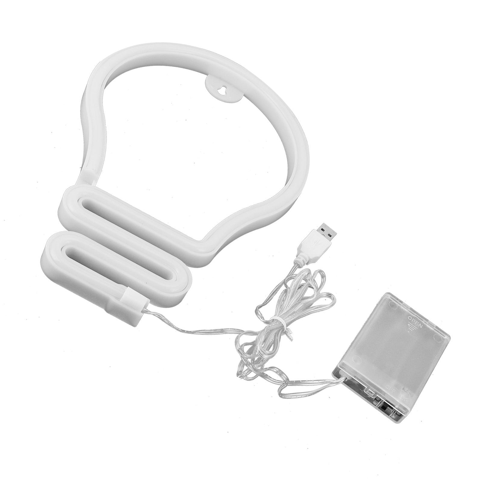 

Bulb Shape Neon Light Colorful LED Sign for Bedroom Party Christmas Wedding USB Battery Powered