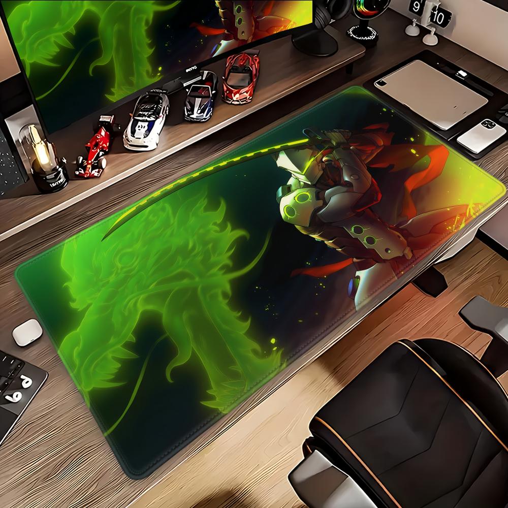 Overwatch Genji game Beautiful patternsOffice Computer Desk Mat Table Keyboard Big Mouse Pad Laptop Cushion Nonsl-ip Decor