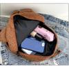 Cute Bear Ear Fleece Small Backpack Kids Girls Casual Warm Lambswool Daypack Bag Schoolbag Rucksack For Travel Shopping
