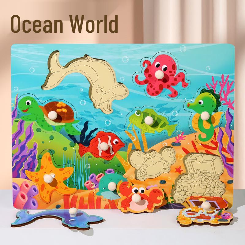 Wooden Educational Jigsaw Puzzle for Kindergarten Children - Fun Hands-On Matching Game