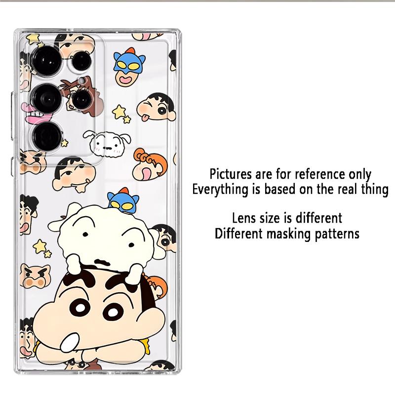 Phone Cover Case for Samsung Galaxy S26 S24 S25 Edge S22 FE S21 Note 20 Ultra 10 S20 Plus S23 Ultra Shin Cartoon Little White