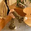 Leopard Leg Warmers Japanese JK Lolita Socks Fur Sets Ankle Winter Leg Warmers