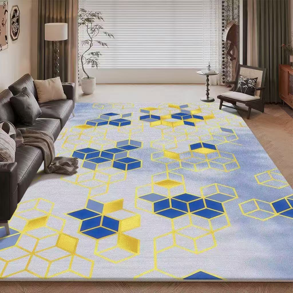 Living Room Carpet Sofa Coffee Table Decorative Carpet Dirt Resistant and Easy To Maintain Large Area Carpet