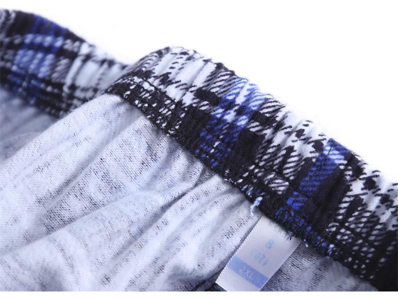 Men's Cotton Flannel Notch Lapel Pajama Set - Warm Autumn/Winter Loungewear