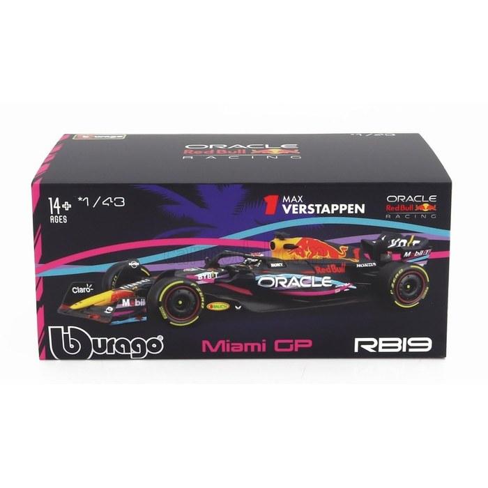 Burago F1 Miniature Car 1/43 Red Bull RB19 ORACLE Max Verstappen 2023 Miami GP World Champion Signature Series