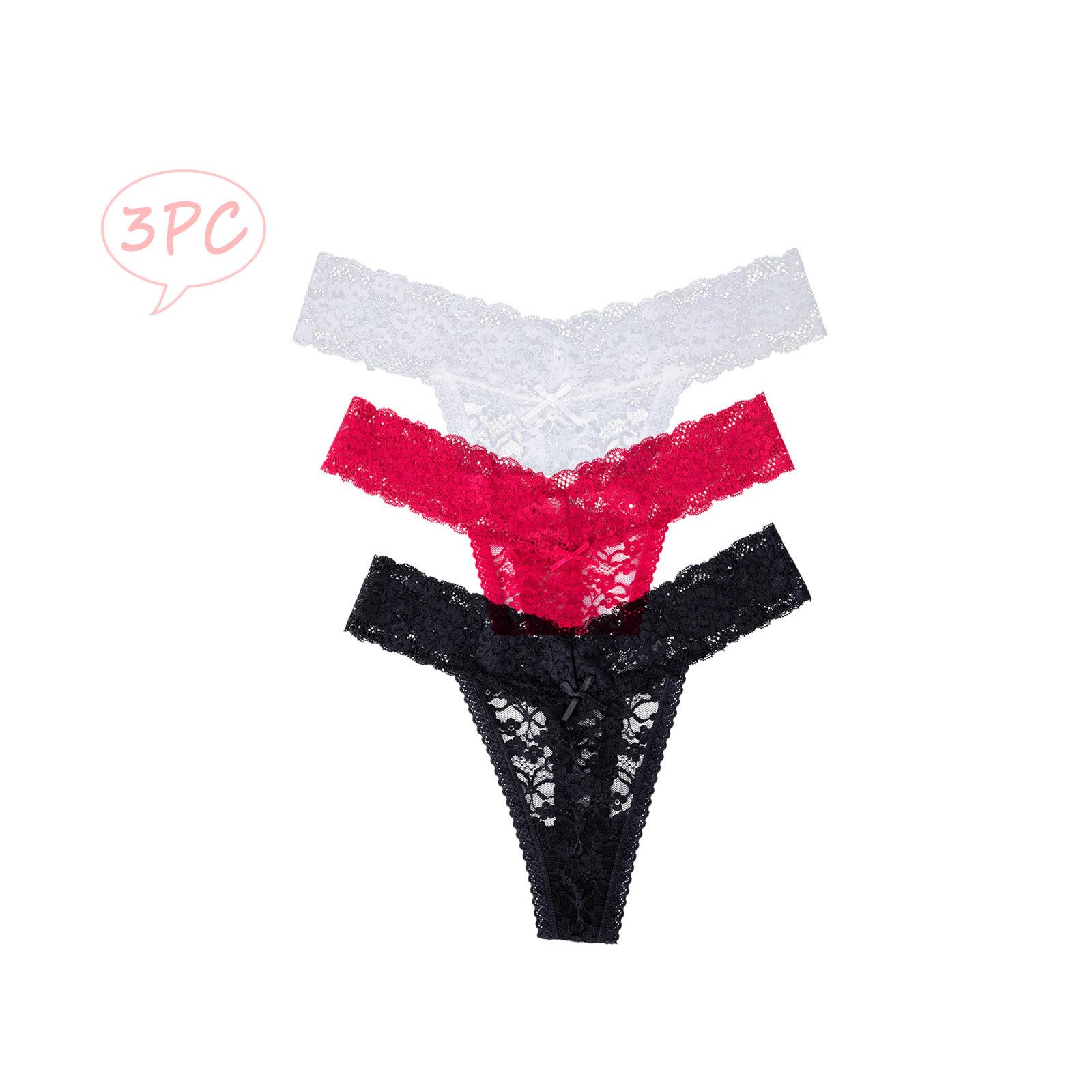 

(PT)3 Упаковка Женские стринги И G String Sheer Сексуальные цветочные кружева Стринги Трусики Нижнее белье 3 цвета Сексуальное белье Стринги