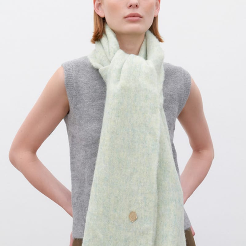 halden heavy wool color muffler (M036_light green)