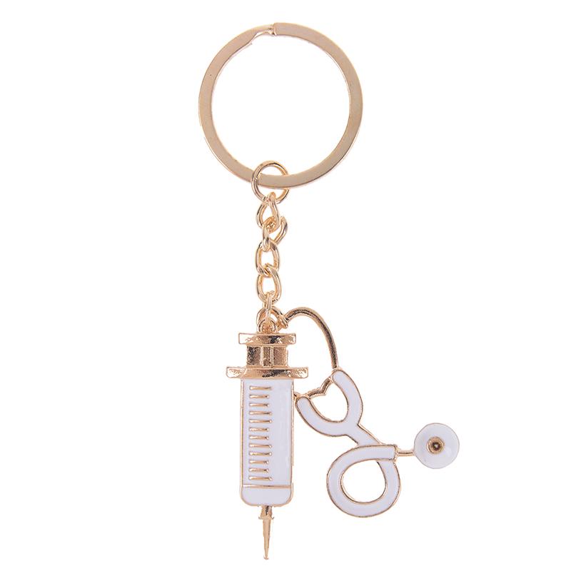 1Pcs Needle Medical Box Charm Keychain Key Ring Doctor Nurse Keyring Key Chain