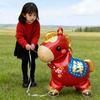 2026 Cartoon Animal Theme 3D Standing Cute Horse Aluminum Film Balloon With Wheels Children Birthday Party Photo Prop Decoration