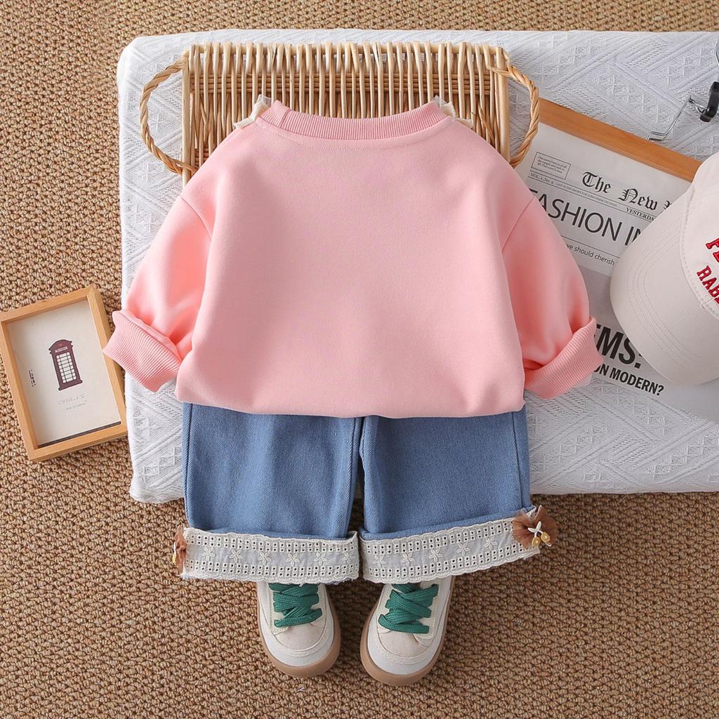 Kids Casual Long-Sleeve Set, Comfortable Daily Wear Outfits