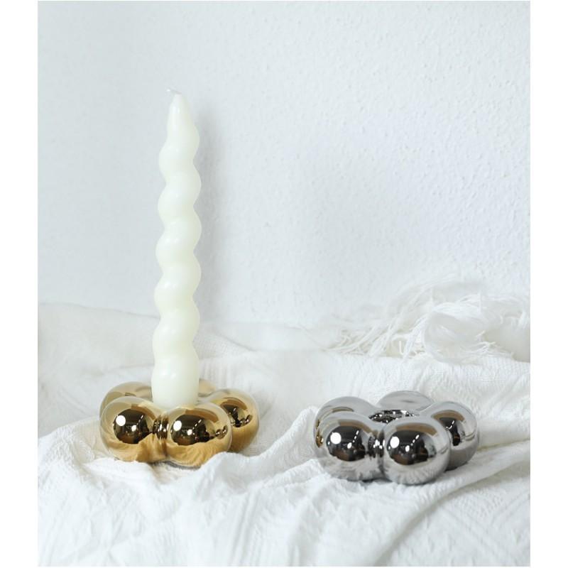 Modern Gold Ceramic Candle Holder Wedding Table Centerpiece Home Decor