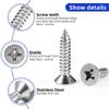 304 Stainless Steel Cross Recessed Countersunk Flat Head Tapping Screws for Wood Self-tapping Phillips Furniture Screw Fasteners