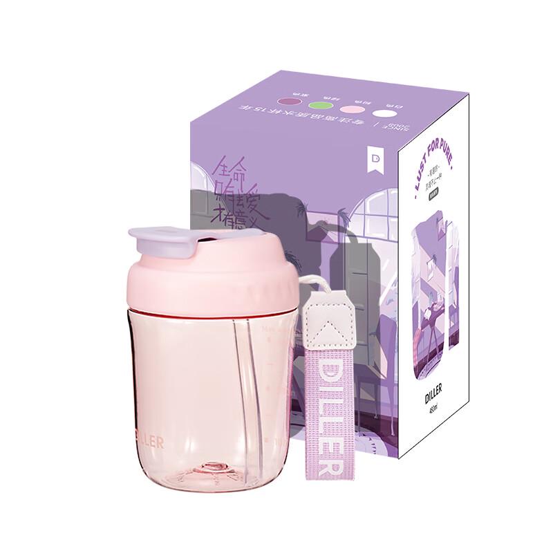 Delebear 480ml Simple Straw Water Bottle
