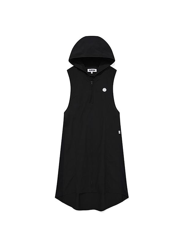 Kirsh Layered Hooded Woven Dress [Black]