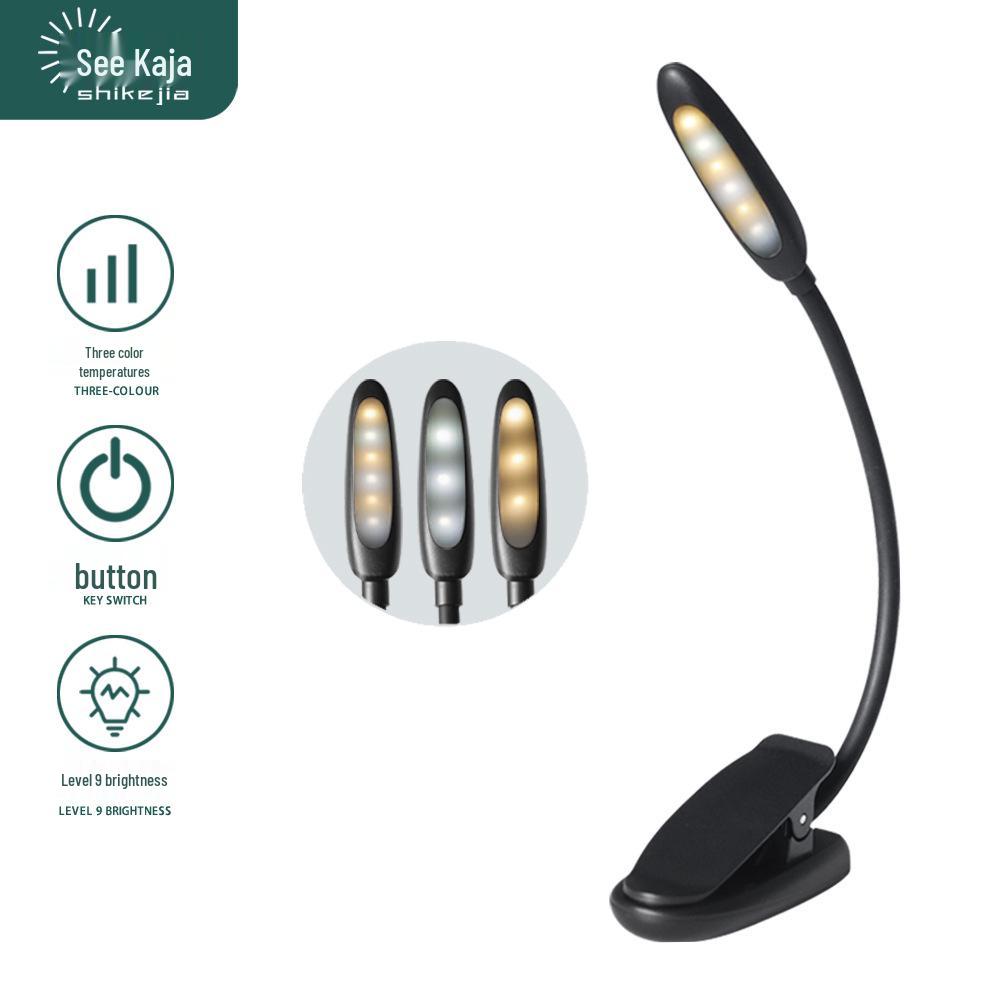 LED Eye Protection USB Clip-On Desk Lamp for Reading