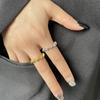 New spiral winding line ring open tail ring niche design curve wave plain ring ring ring