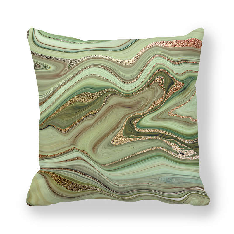 Home Decor Marble Pattern Digital Print Throw Pillow Covers Pattern Cushion Cover Suitable for Sofa Bedroom Car Pillow Cover