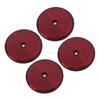 4Pcs Safety Reflectors Red Round 72mm Dia with Screw for Mailboxes Driveway Tunnels Post Cars Trailer Red