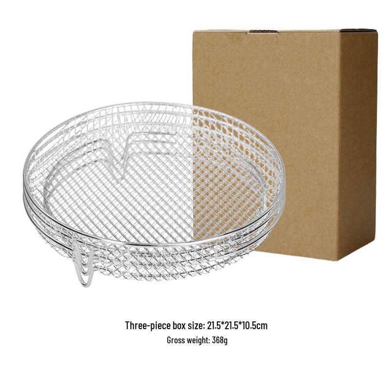 304 Stainless Steel Air Fryer & Microwave Grill Rack with Oil Filter Net - Heat Resistant