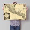 Map of Mexico () Tinplate Poster Customized Wall Art Retro Vintage Metal Signs for Fans Decoration Home Decor Items House
