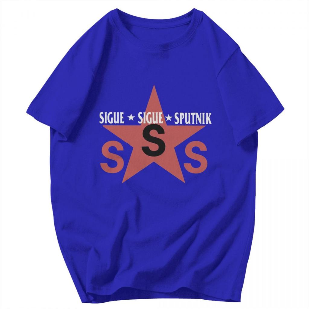 Men T Shirt Sigue Sigue Sputnik 1986 Electronic Band Awesome Pops Y2K Graphic Short Sleeve Unisex Tops T Shirts