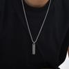 Vnox Men's Punk Vertical Pendant Necklaces, Stainless Steel Long Bar Retro Collars, Male Simple Casual Jewelry Gifts for Him
