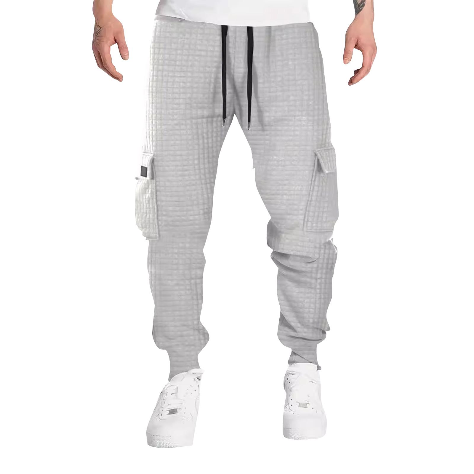 

Мужские однотонные рабочие джоггеры Ccasual спортивные клетчатые уличные брюки XXXL