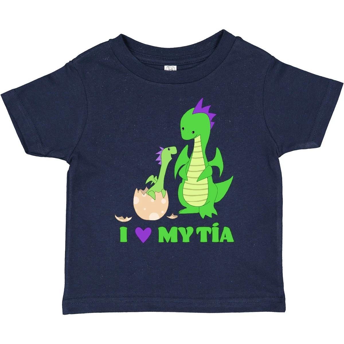Inktastic I Love My Tía Toddler T-Shirt Family Dragons Auntie Hatchling Egg Kid 110