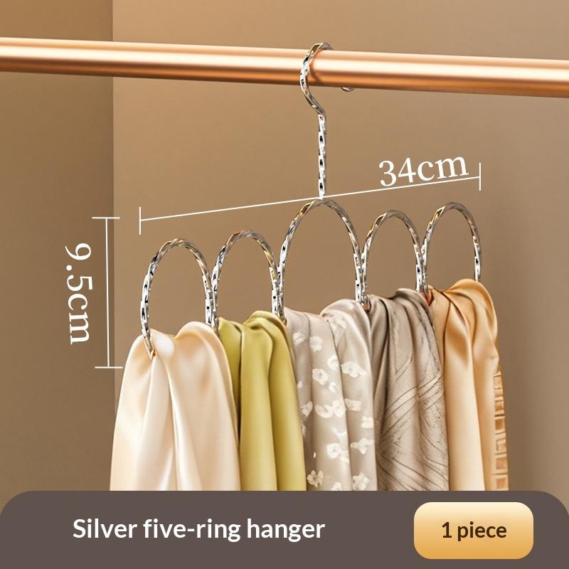 Silk Scarf Tie Hanger Multifunctional Storage Rack Wardrobe Shawl Holder Scarves Organizer серебряный 648₽