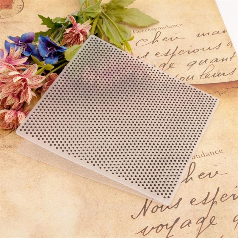 Round Dot Plastic Embossing Folder Stencil Template DIY Craft Background Album