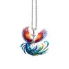 Cross-border new colorful phoenix earrings, flat acrylic high-end elegant bohemian angel wing necklace