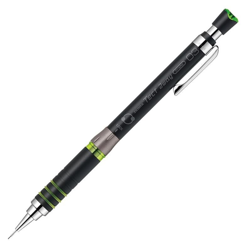 

zebra mechanical pencil Tect Two Way 0.3mm black green MAS41-23-BKG