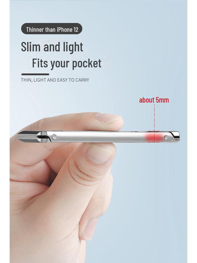 Dual-Head Foldable Stainless Steel Nail Clippers: Manicure Tool Combo