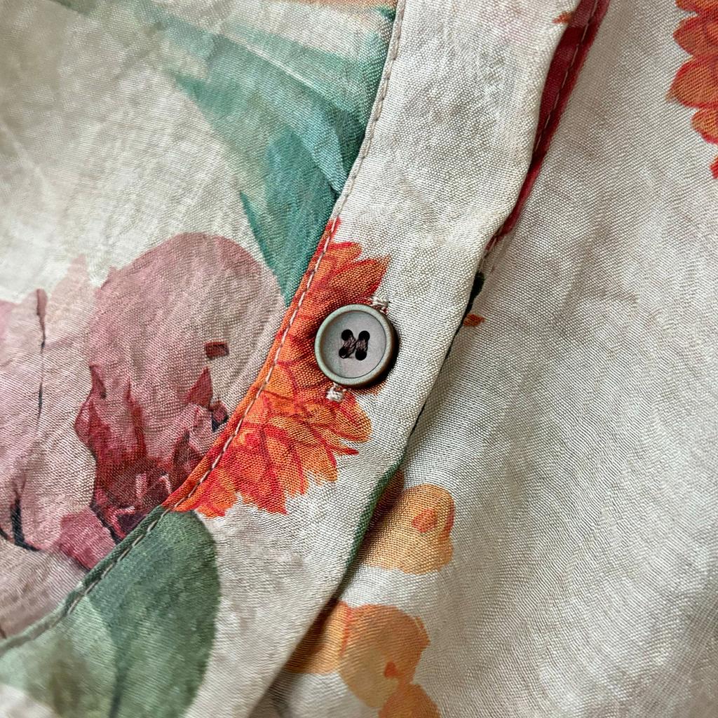 Dimanaf 2025 New Summer Women Linen T-Shirt Short Sleeve Buttons Flower Basic Fashion O-Neck Tops Tees Loose Tees