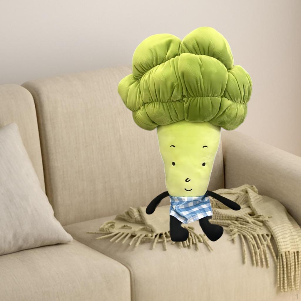 Plüschpuppe, Sofadekoration, Brokkoli-Ornament, Stoffpuppe, Realistisches Gemüsespielzeug, Niedlich