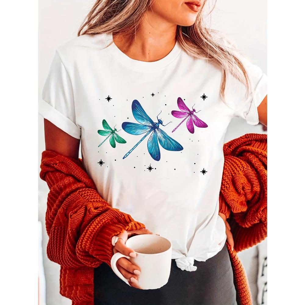 Women's T-shirt short sleeved round neck casual top