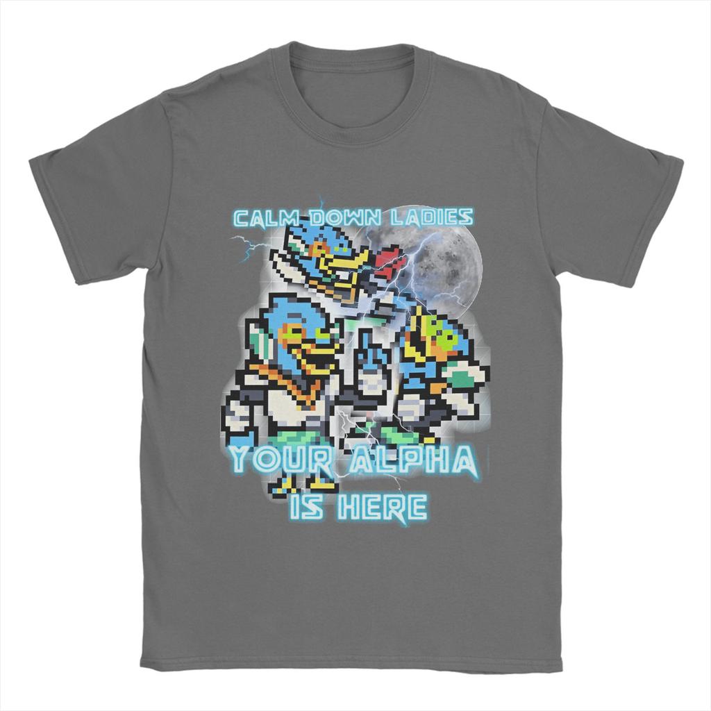 Deltarunes Game T Shirts Men 100% Cotton Humor T-Shirts Round Neck  Tee Shirt Short Sleeve Clothes Original
