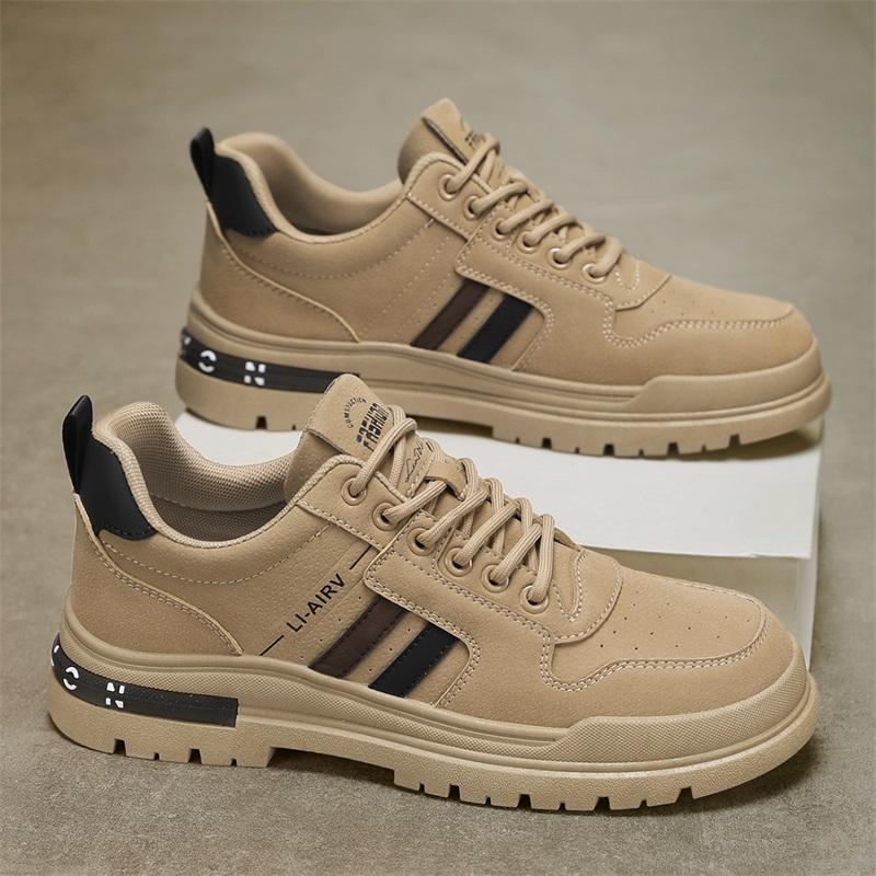 

Модная мужская обувь для хайкинга, мужская повседневная осенняя вулканизированная обувь Новинка 2025, обувь для хайкинга на открытом воздухе, мужская серая обувь для ходьбы на толстой подошве 44 хаки