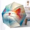 "Whiskers", "Feline"- Automatic Umbrella, Four Seasons Portable Folding Umbrella, Suitable for Men and Women, Travel, Daily Compact Umbrella