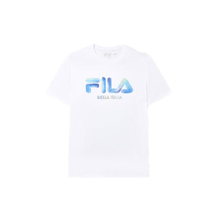 

FILA Logo Letter Round Neck Short Sleeve T-Shirt Men Tops White F11M328114F-WT L