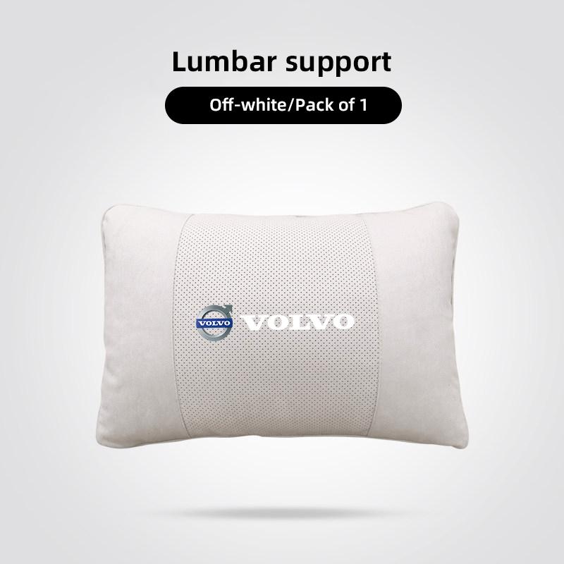 Volvo Car Suede Seat Headrest Cotton Neck Pillow For Volvo V60 V40 XC90 S60 C30 XC60 V70 S90 Rdesign Auto Interior Lumbar Pillo